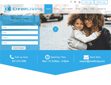 Tablet Screenshot of creditliving.com